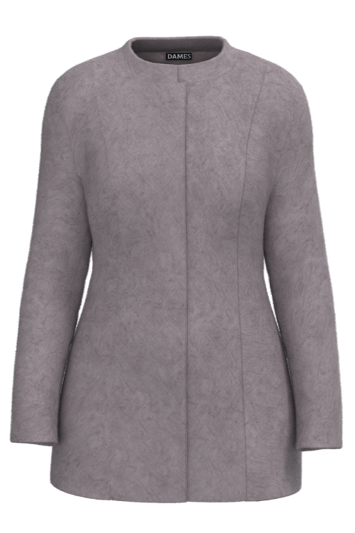 Palton dama gri elegant si calduros
