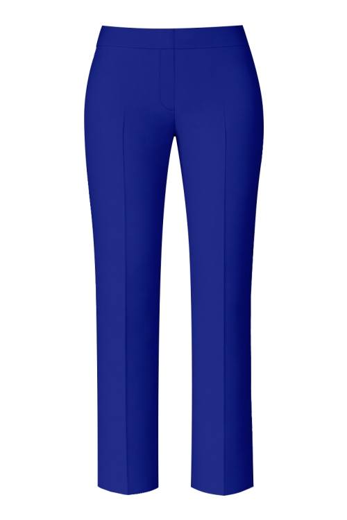 Pantaloni drepti albastru regal eleganti