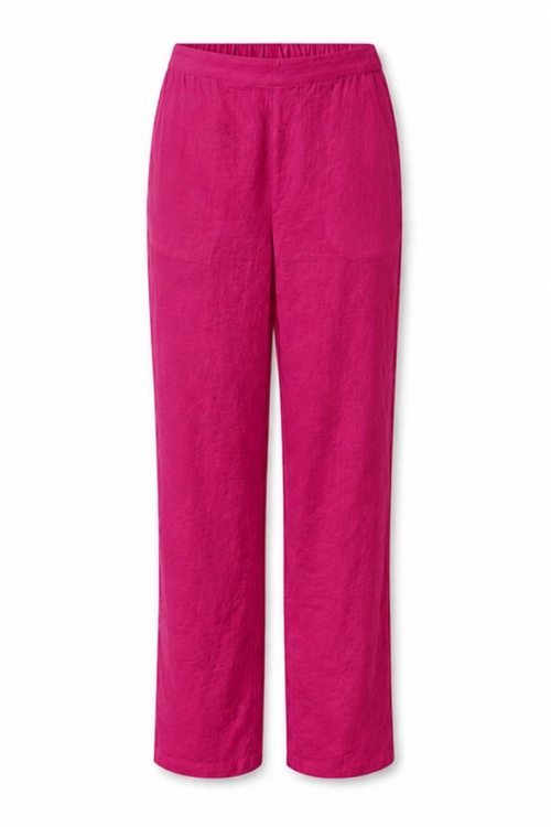 Pantaloni fucsia drepti din vascoza