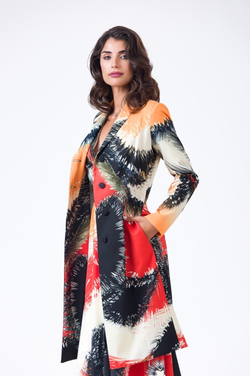 Pardesiu subtire imprimat multicolor AW24 - Img 3