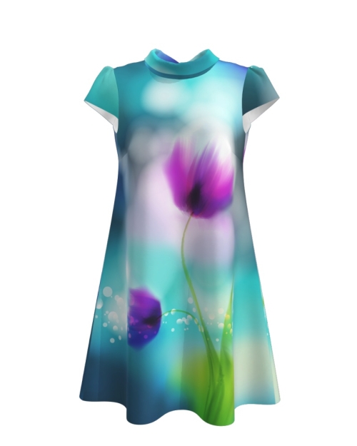 Rochie casual de vara cu imprimeu digital floral CMD98