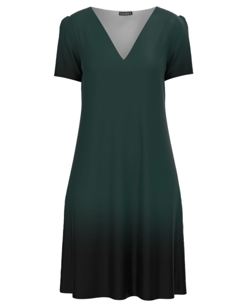 Rochie casual de vara imprimată verde in degrade CMD2926 - Img 1