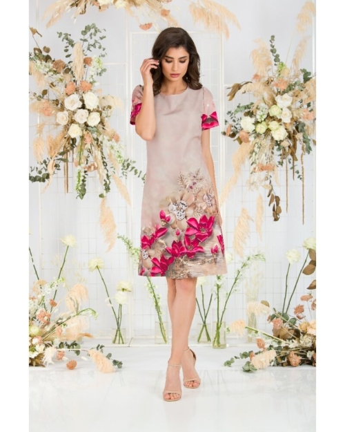 Rochie casual imprimata cu model floral CMD623 - Img 2