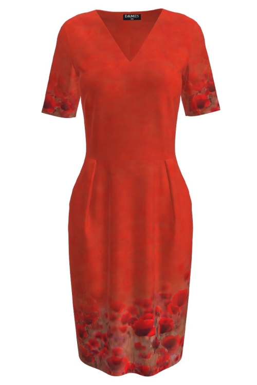 Rochie casual imprimata cu model floral Maci CMD1617 - Img 2