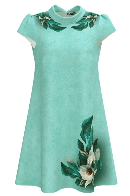 Rochie casual imprimata digital cu model floral CMD4042 - Img 2