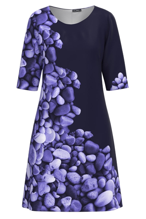 Rochie casual indigo imprimata digital CMD1755 - Img 2