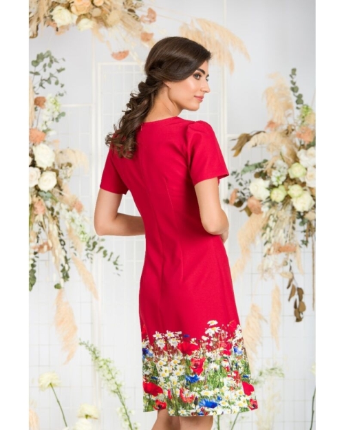 Rochie casual rosie imprimata digital CMD640 - Img 6
