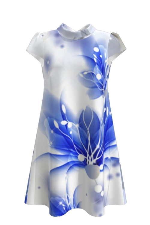 Rochie casual vara imprimeu digital floral CMD107 - Img 2