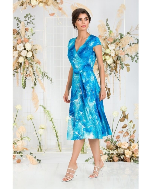 Rochie clos eleganta de vara imprimata digital CMD91 - Img 2