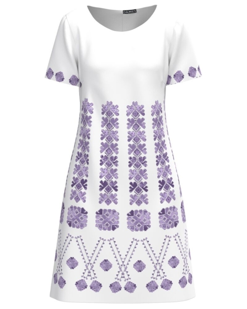 Rochie de vara cu maneca scurta imprimata cu model traditional CMD4593