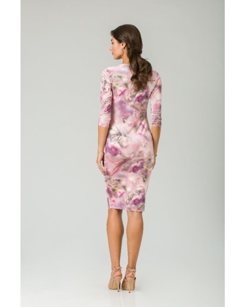 Rochie din catifea imprimata digital Floral CMD236 - Img 5