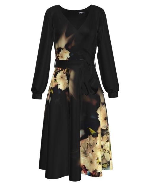 Rochie eleganta cu maneca lunga imprimata Floral CMD2497 - Img 1