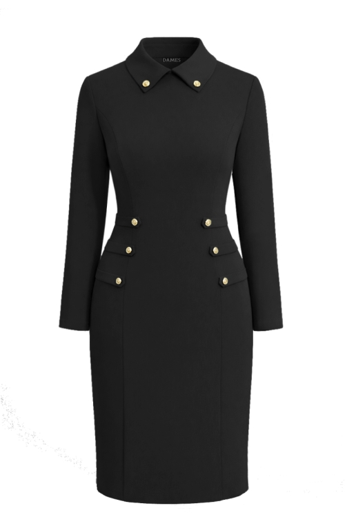 Rochie eleganta neagra cu accesorii