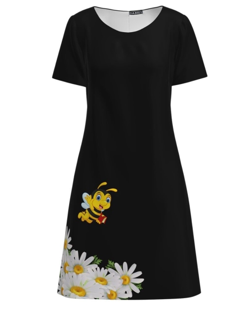 Rochie evazata imprimata digital Albinuta CMD1075 - Img 1