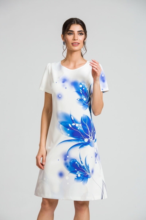 Rochie evazata imprimata digital CMD51 - Img 2