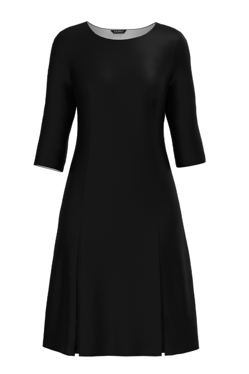 Rochie neagra cu pliuri