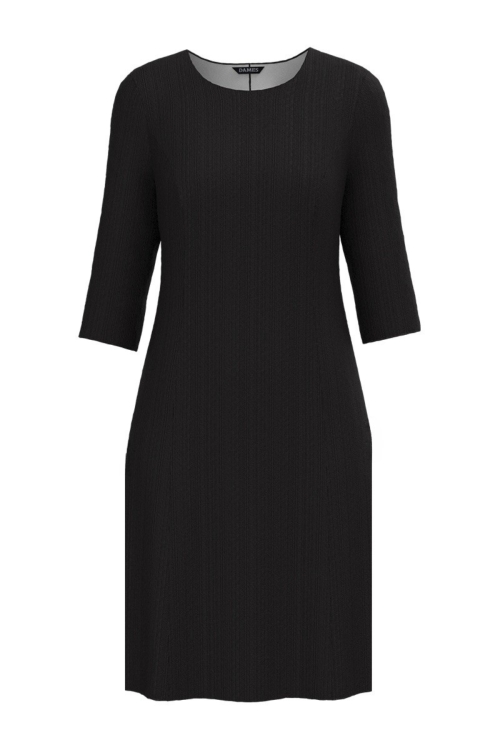 Rochie neagra din vascoza bengaline dreapta in clini