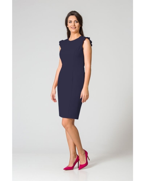 Rochie office conica bleumarin CMD1518 - Img 1
