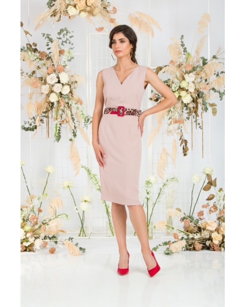 Rochie office cu decolteu in V M1249 - Img 1
