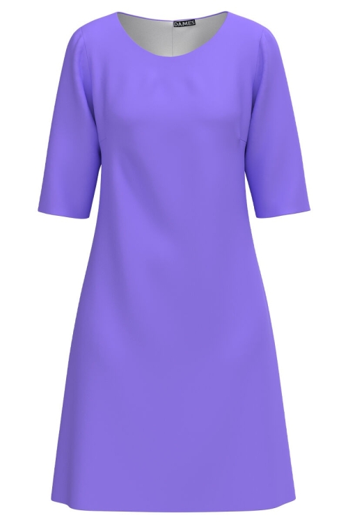 Rochie office lila imprimata digital CMD3302 - Img 2