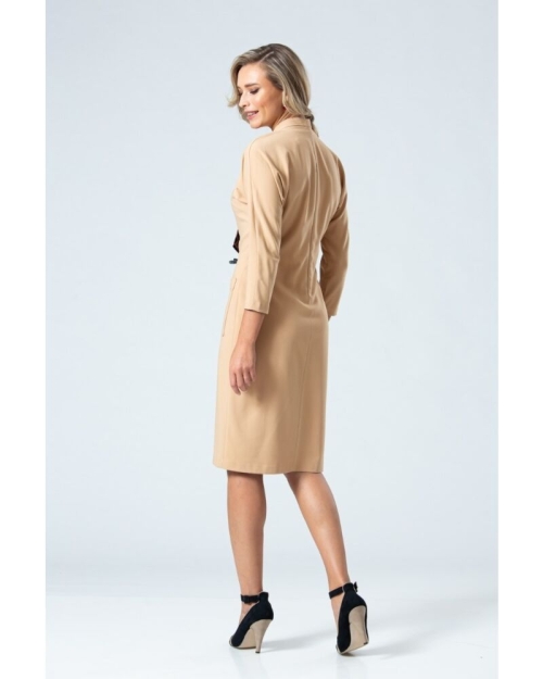 Rochie office PREMIUM cu esarfa animal print DP058 - Img 5