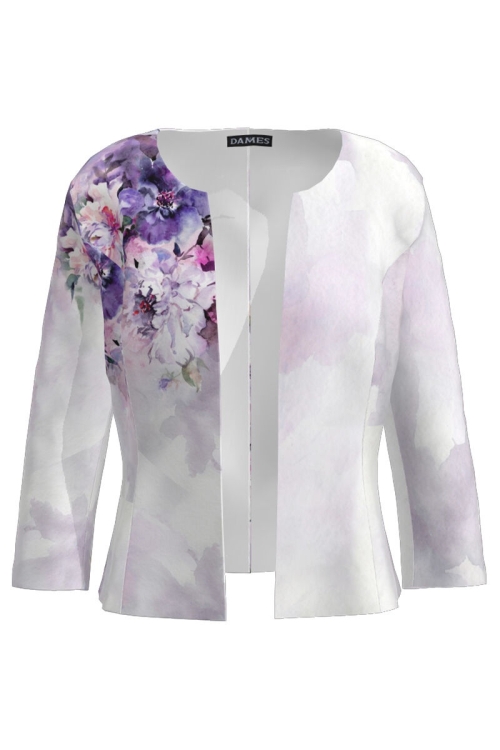 Sacou cambrat imprimat cu model floral CMD957 - Img 2