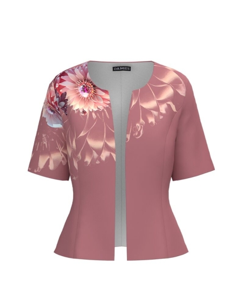 Sacou de vara cu maneca scurta imprimat cu model floral CMD4416