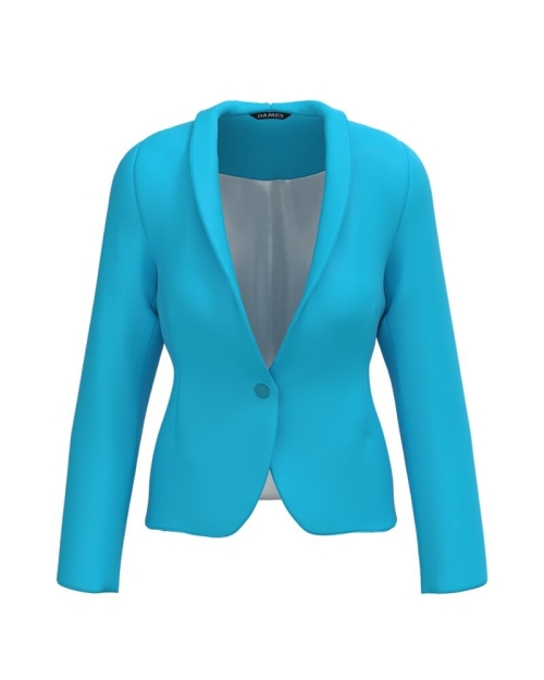 Sacou office bleu cambrat imprimat digital CMD3367