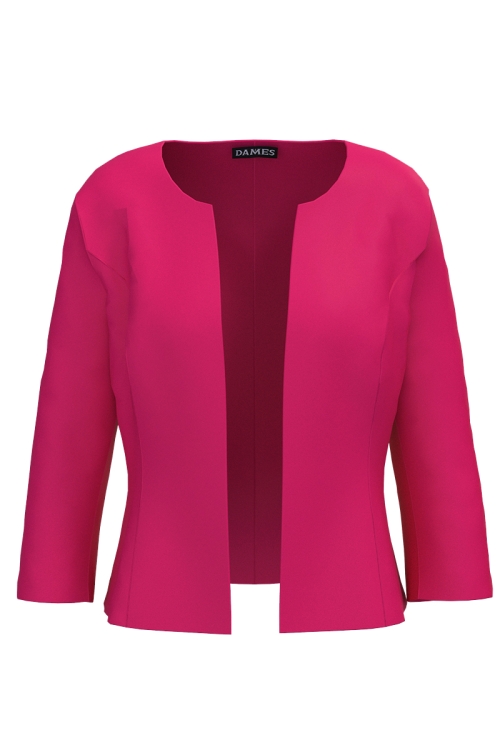 Sacou roz trandafiriu elegant cambrat