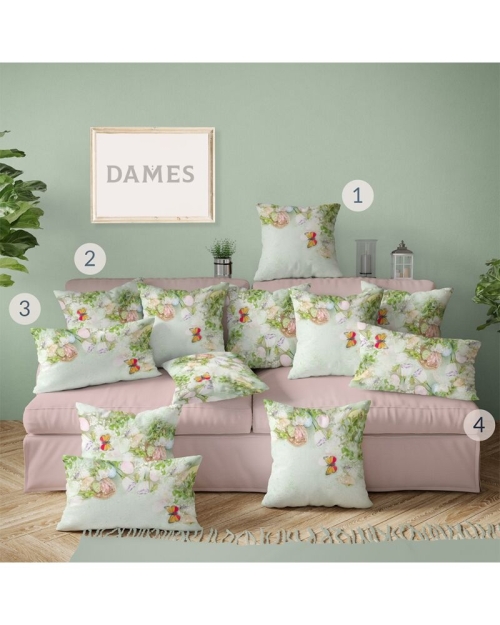 Set fete de perna decorative din catifea vernil imprimate cu model de Paste CMD2283 - Img 1