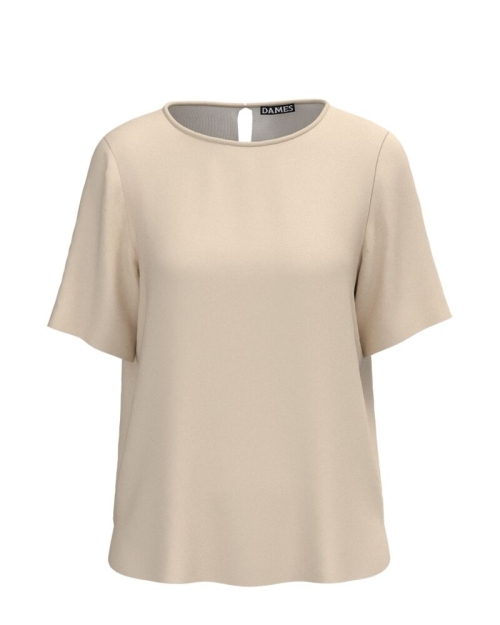 Bluza bej de vara cu maneca scurta SS24 - Img 1