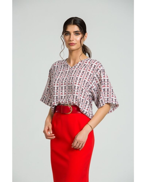 Bluza casual imprimata digital oversize DM185 - Img 1