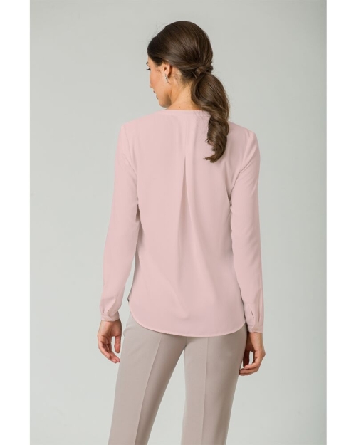 Bluza de dama roz cu guler tunica CMD1521 - Img 2