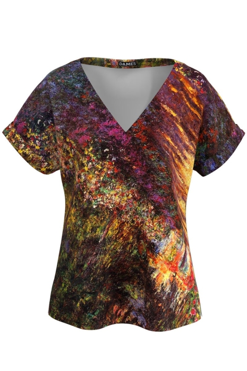 Bluza de vara multicolora cu maneca raglan CMD2697 - Img 2