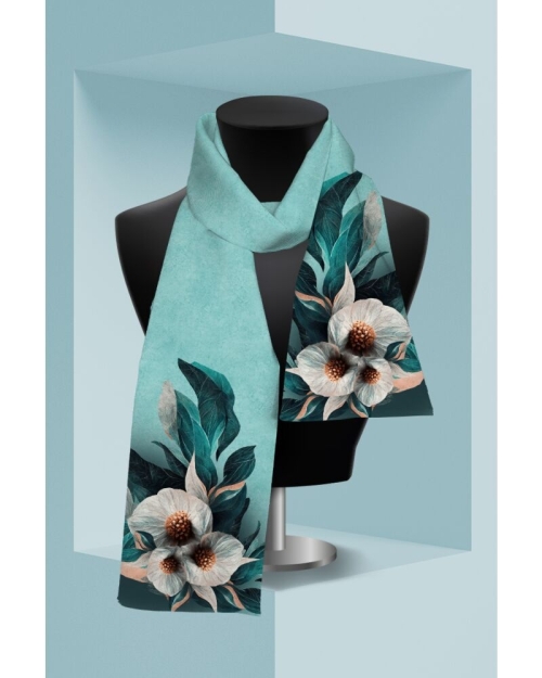 Esarfa subtire imprimata cu model Floral CMD3908