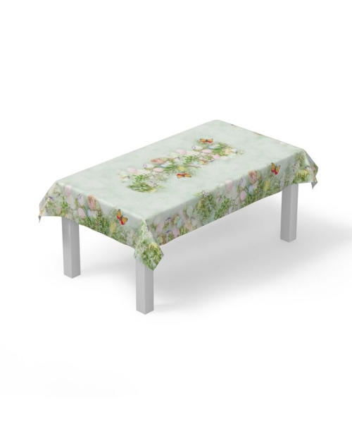 Fata masa de Paste vernil din satin imprimat CMD2279 - Img 2