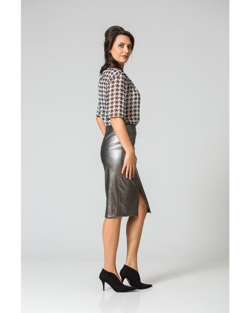 Fusta casual din imitatie de piele DM113 - Img 3