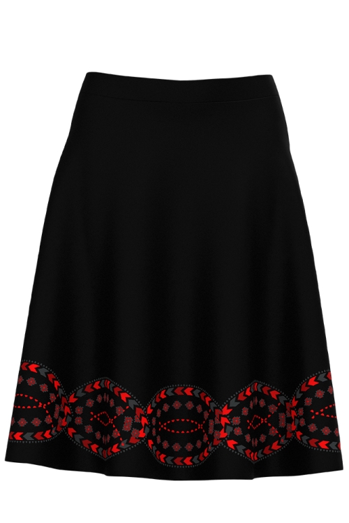 Fusta clos cu imprimeu traditional