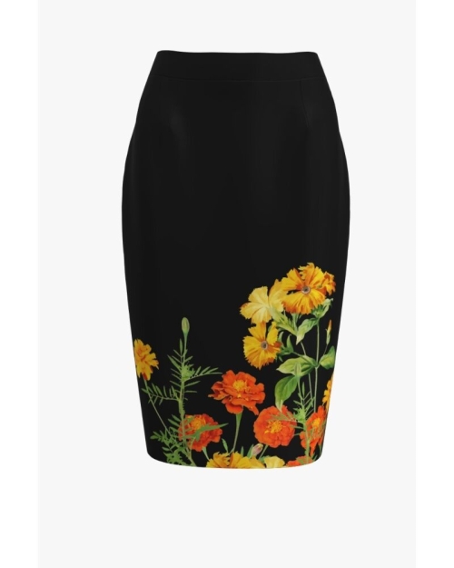Fusta conica imprimata cu model floral CMD381