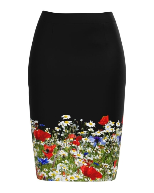 Fusta conica imprimata cu model floral CMD608