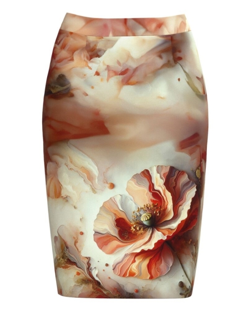 Fusta conica imprimata cu model floral SS24 - Img 1