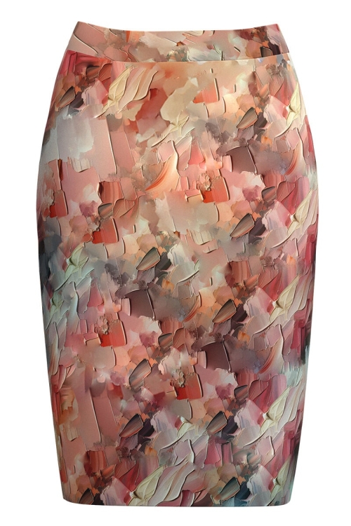 Fusta conica imprimata cu model multicolor SS24 - Img 2