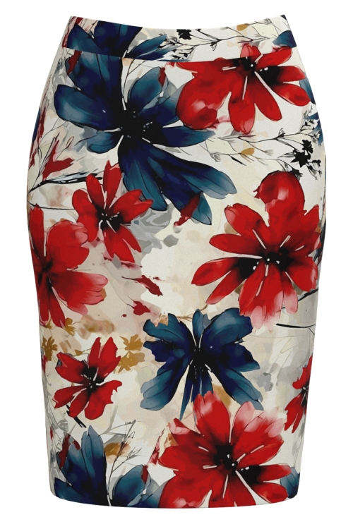 Fusta conica imprimata floral