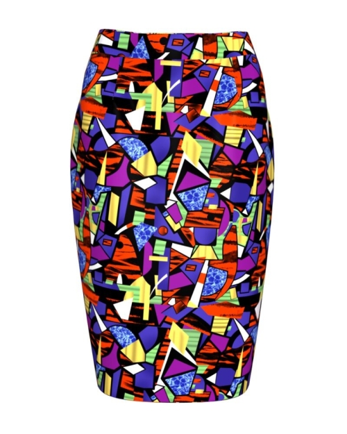 Fusta conica imprimata Stained Glass CMD266