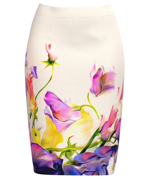Fusta conica ivory imprimata multicolor CMD4553 - Img 1