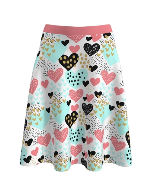 Fusta imprimata digital Colored Heart A817Y36