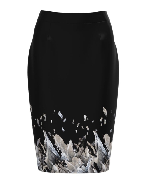 Fusta office neagra cu imprimeu digital CMD475 - Img 1