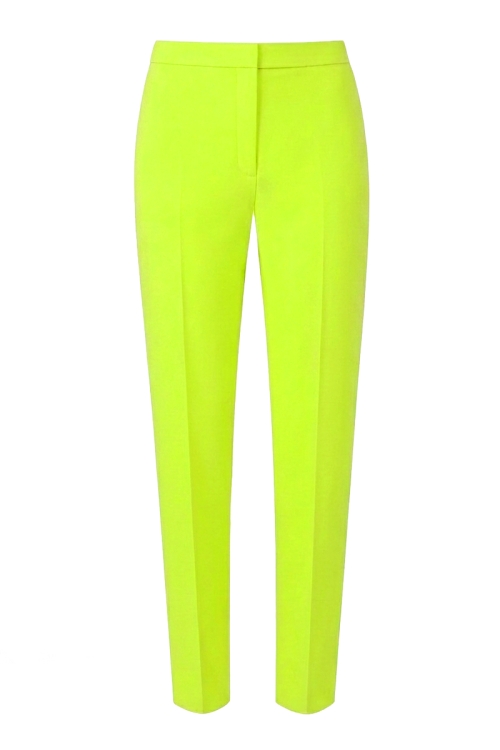 Pantaloni conici galben neon