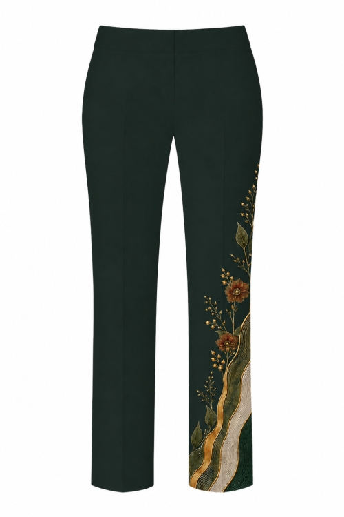 Pantaloni drepti eleganti Taina Florilor