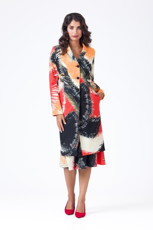 Pardesiu subtire imprimat multicolor AW24 - Img 4